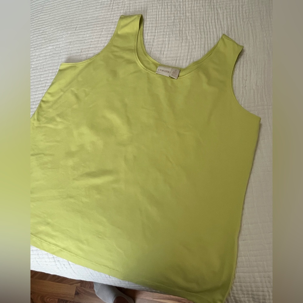 Women's Neon Green Tank Top - Picture 4 of 5